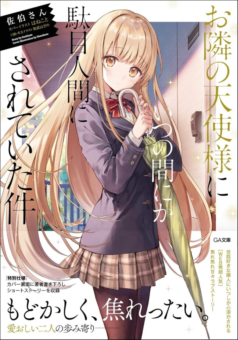 お隣の天使様にいつの間にか駄目人間にされていた件 小説表紙