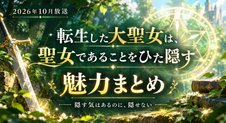 転生した大聖女は面白い？魅力と原作の読み方【2026秋アニメ】