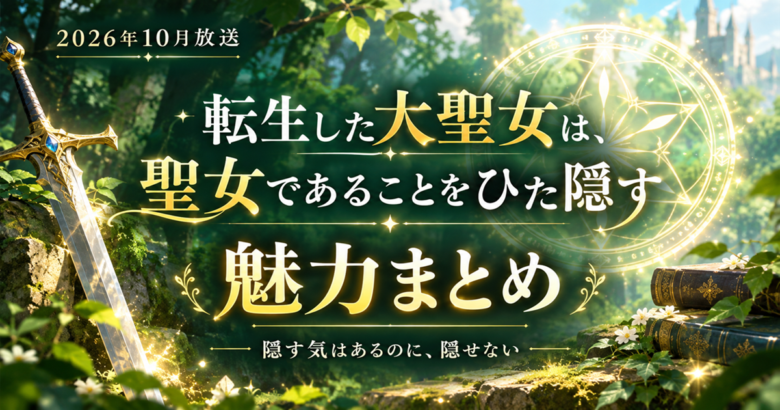 転生した大聖女は面白い？魅力と原作の読み方【2026秋アニメ】