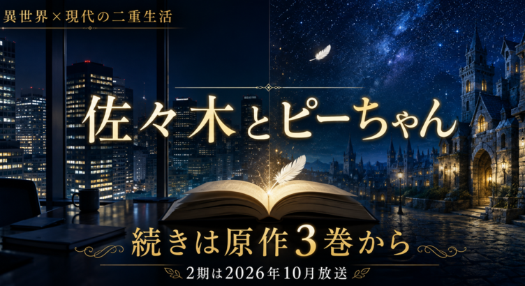 佐々木とピーちゃん2期はどこから？続きは原作3巻から